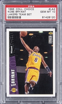 1998 Upper Deck Collectors Choice "L.A. Lakers Team Set" #LA2 Kobe Bryant Rookie Card - PSA GEM MINT 10